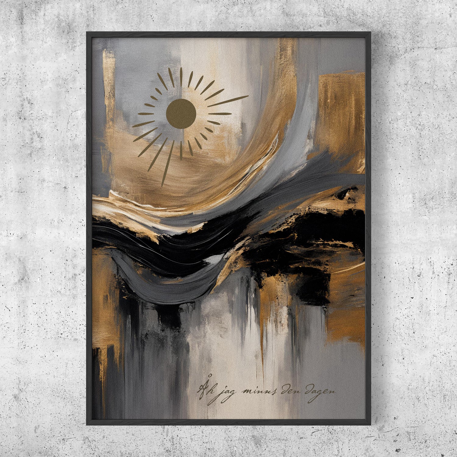 AIK poster - The sun abstract art