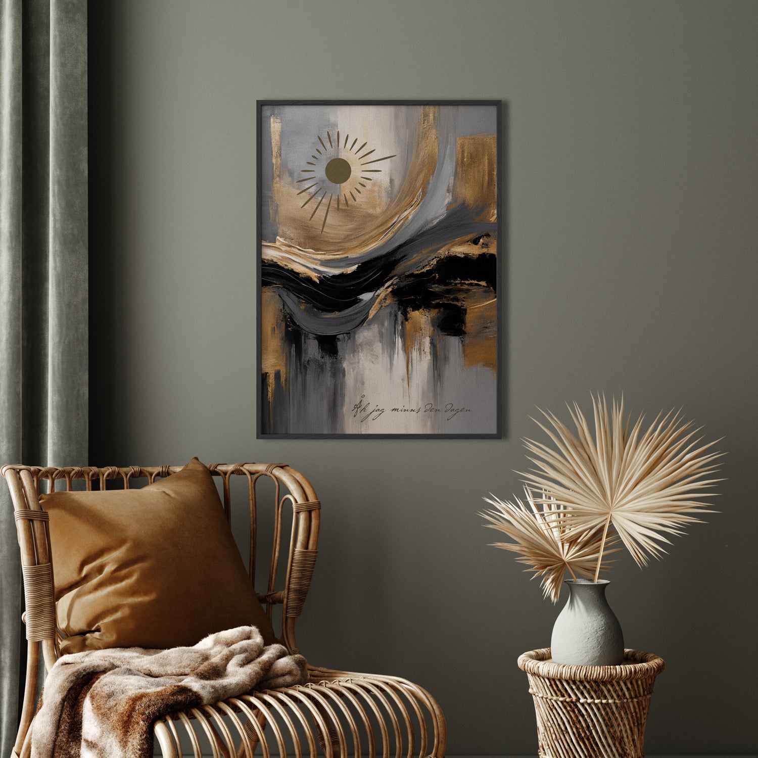 AIK poster - The sun abstract art