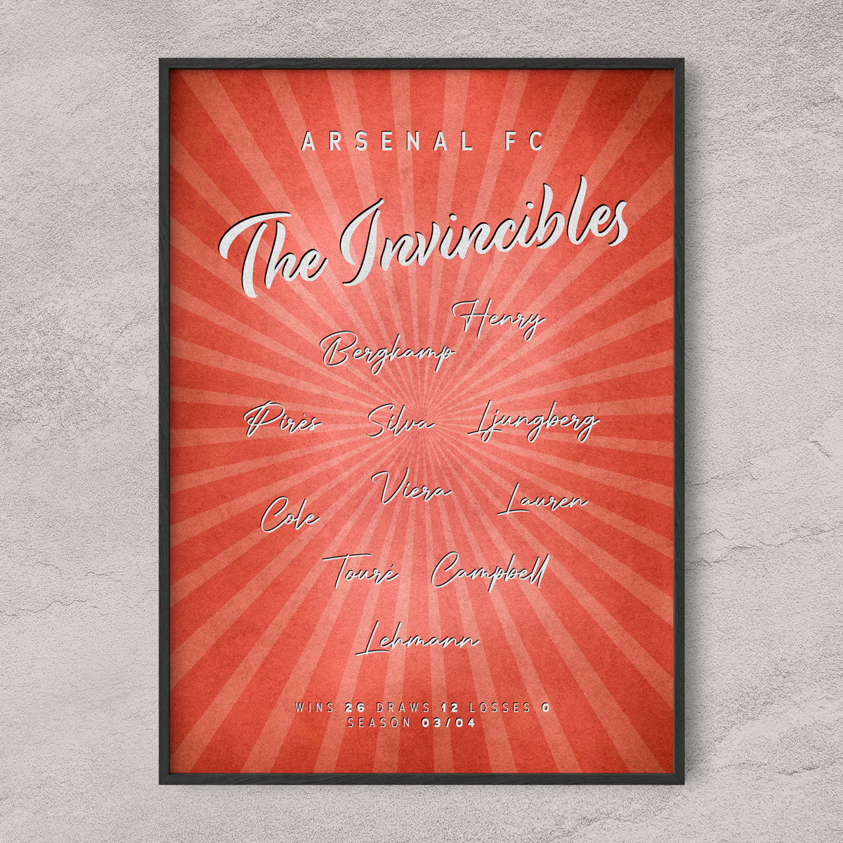 The Invincibles – Arsenal FC Poster Retro