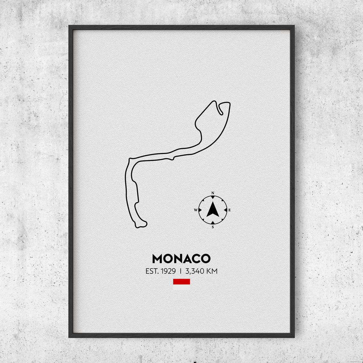 Monaco Grand Prix – Minimalistisk Racing Poster