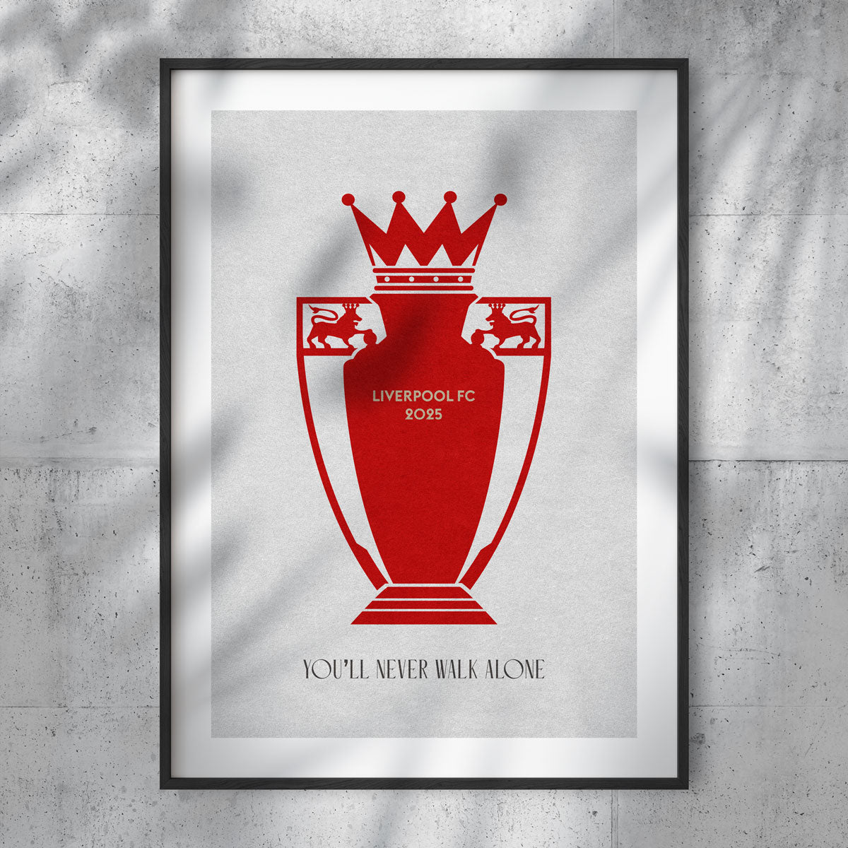 Liverpool FC 2025 Champions Poster (Röd/Vit)