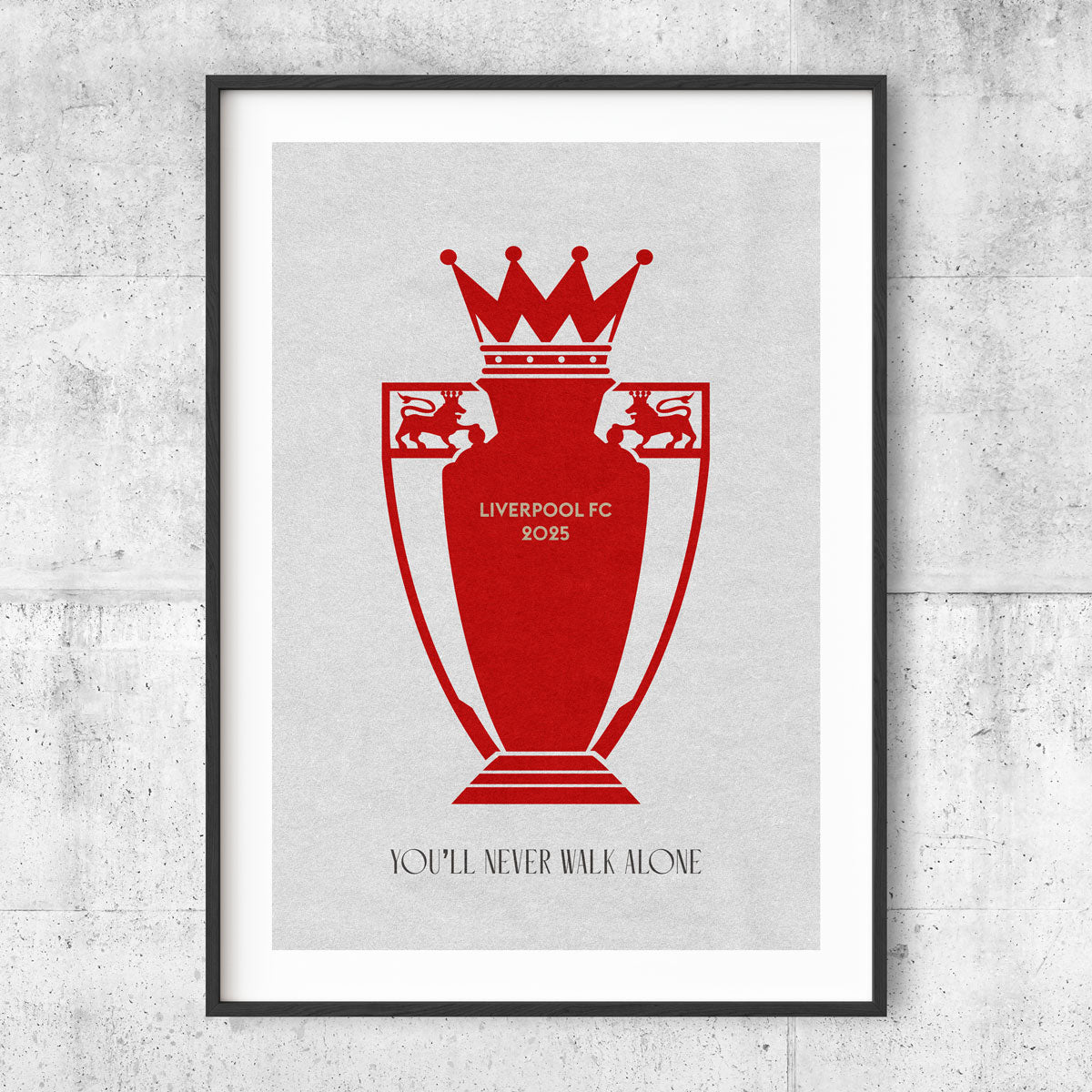 Liverpool FC 2025 Champions Poster (Röd/Vit)