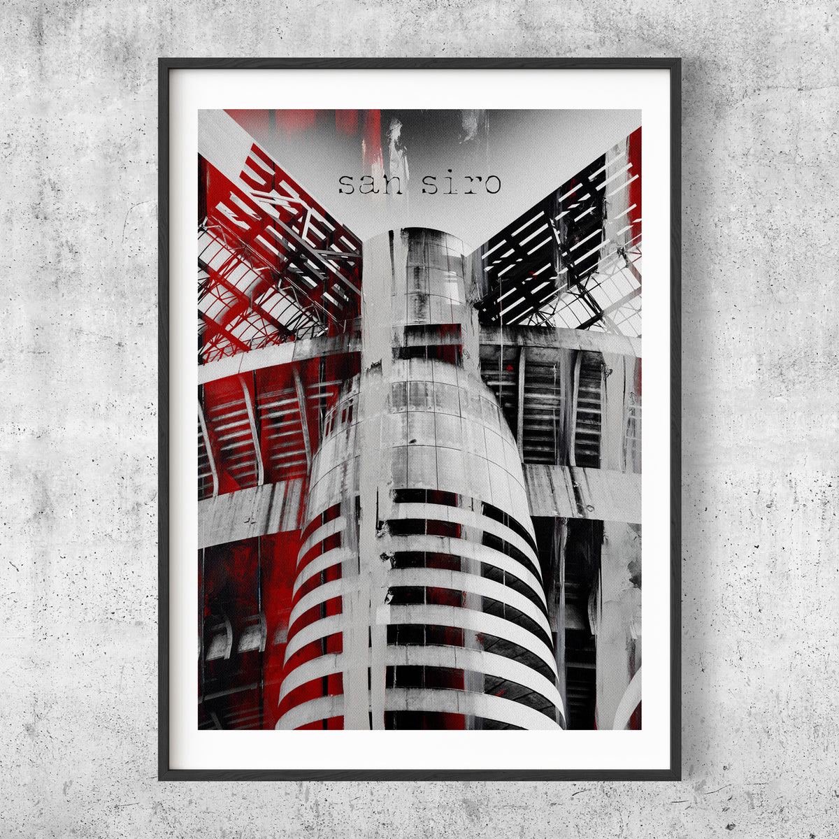 Affiche Stade San Siro Milan I Affiche Stade Italie I Poster Soccer Stadium