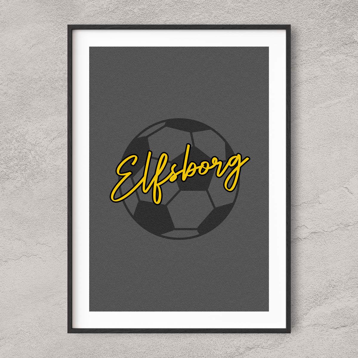 Elfsborg Poster – Handritad stil i klubbens färger