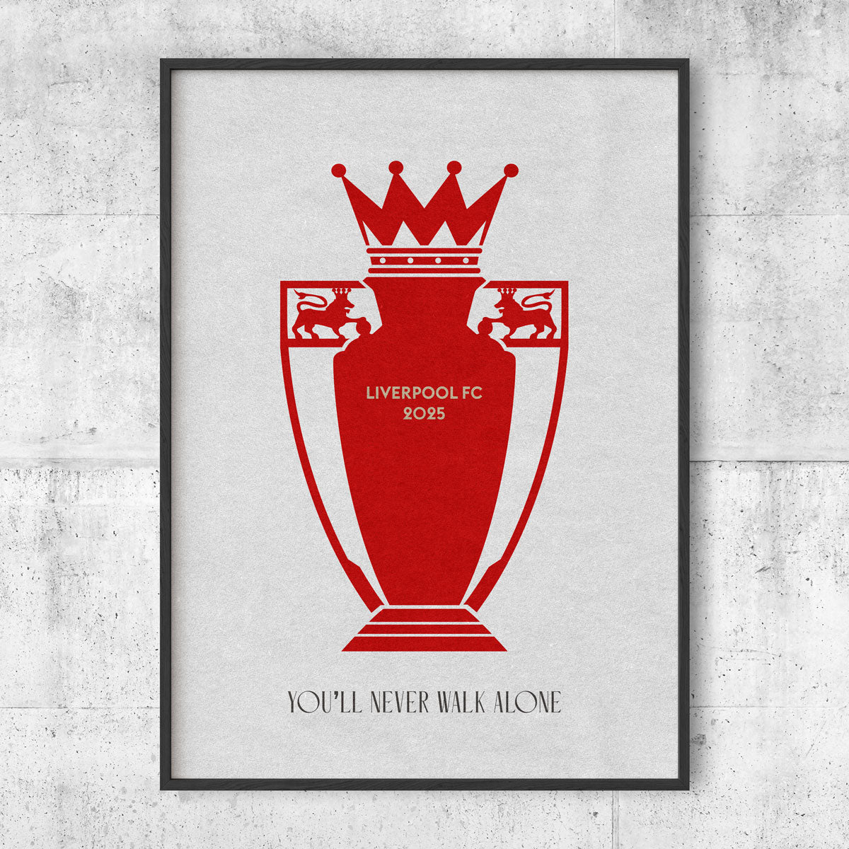 Liverpool FC 2025 Champions Poster (Röd/Vit)