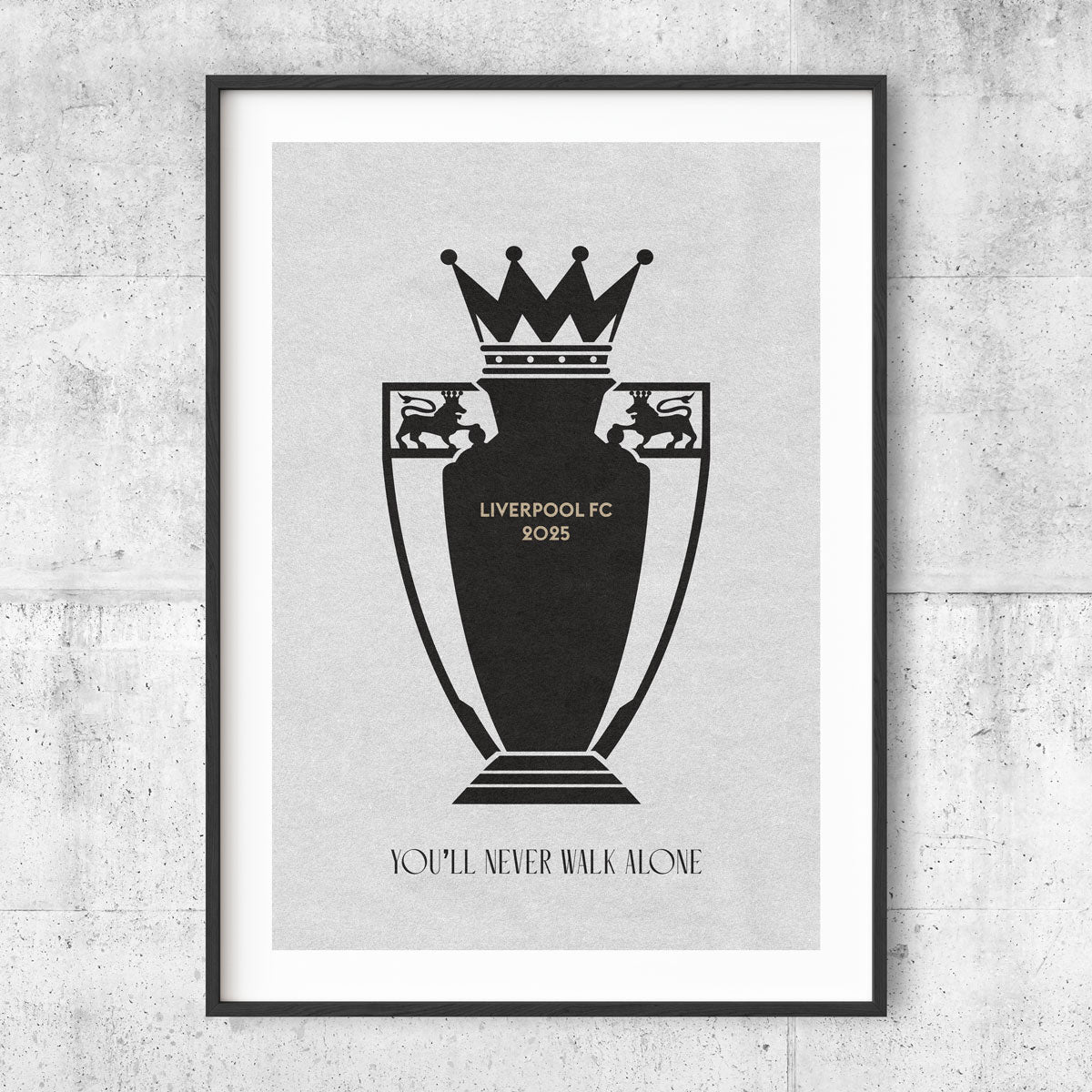 Liverpool FC 2025 Champions Poster (Svart/Guld)