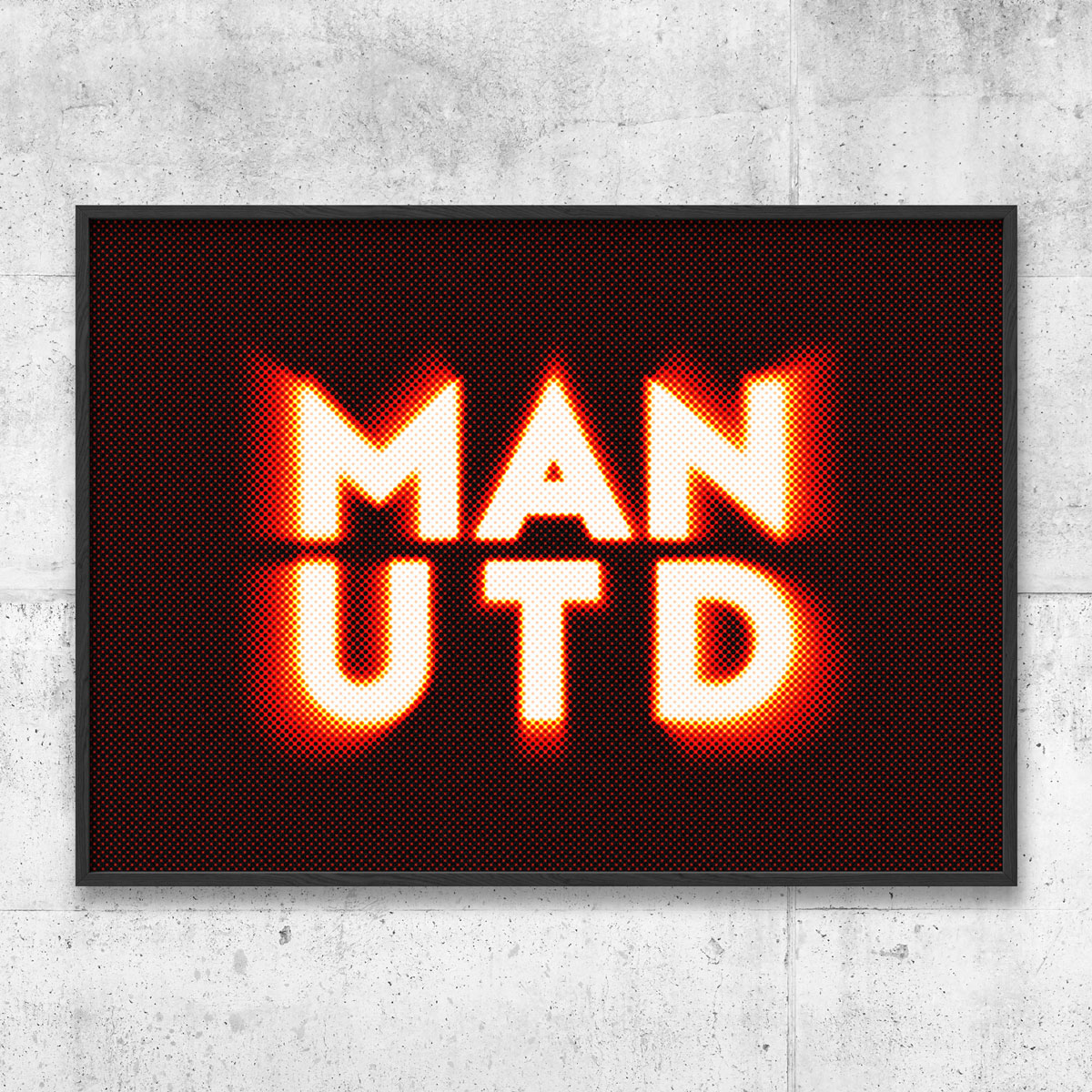 Manchester United – Glowing Retro Poster