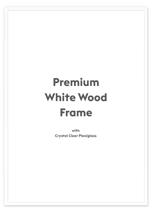 White wooden frame